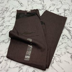 Men's Davoucci Brown Pony Hair Denim Pants